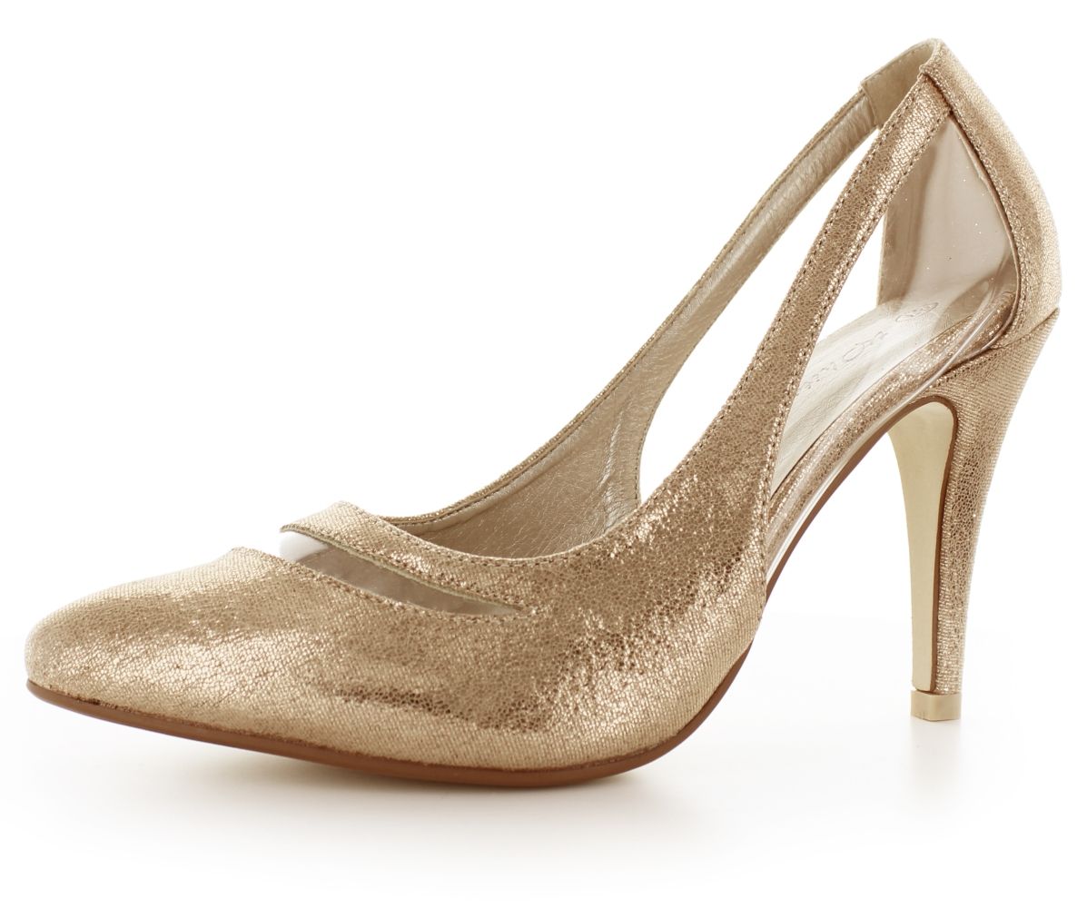 Cut-Out Pumps 818 champagner Metallic