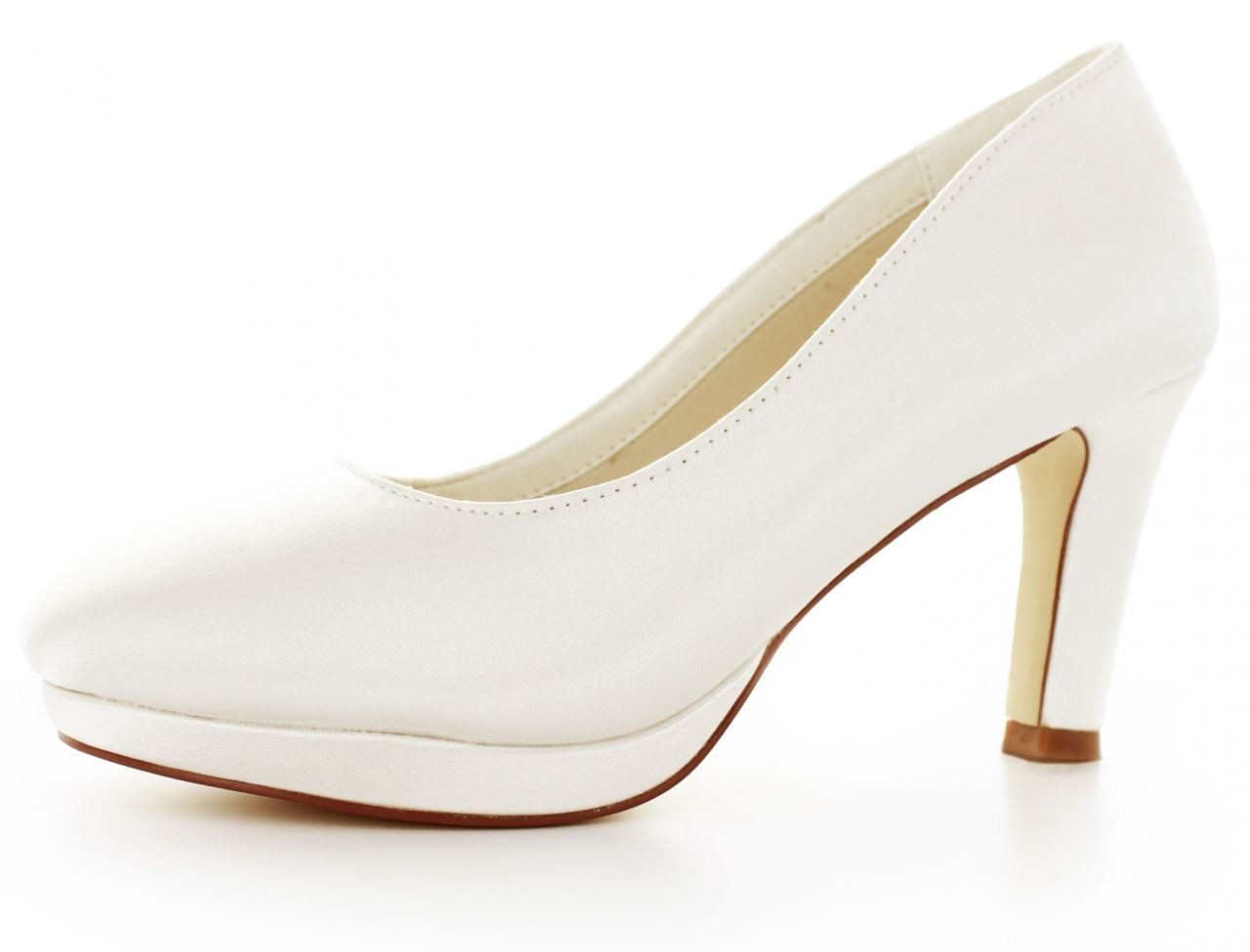 bequeme Braut Pumps 889 ivory Satin