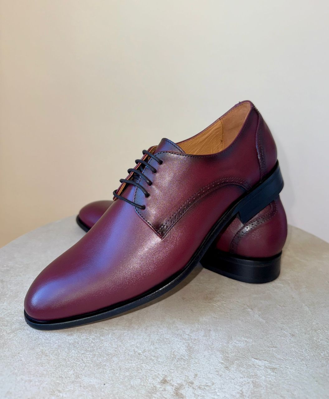 455 bordeaux Leder - Derby Herrenschuhe
