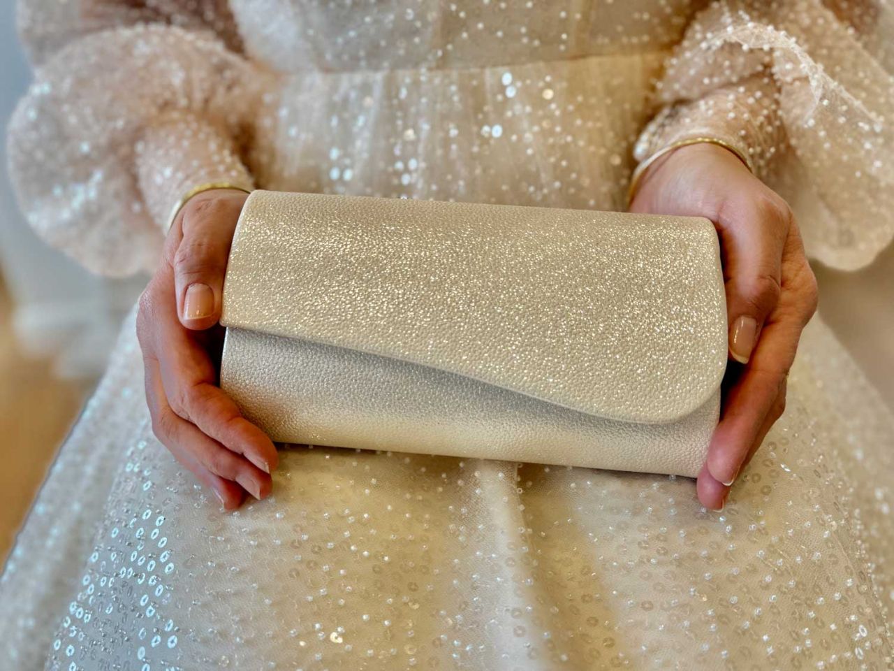 Juliane ivoryglanz - Glitter Handtasche