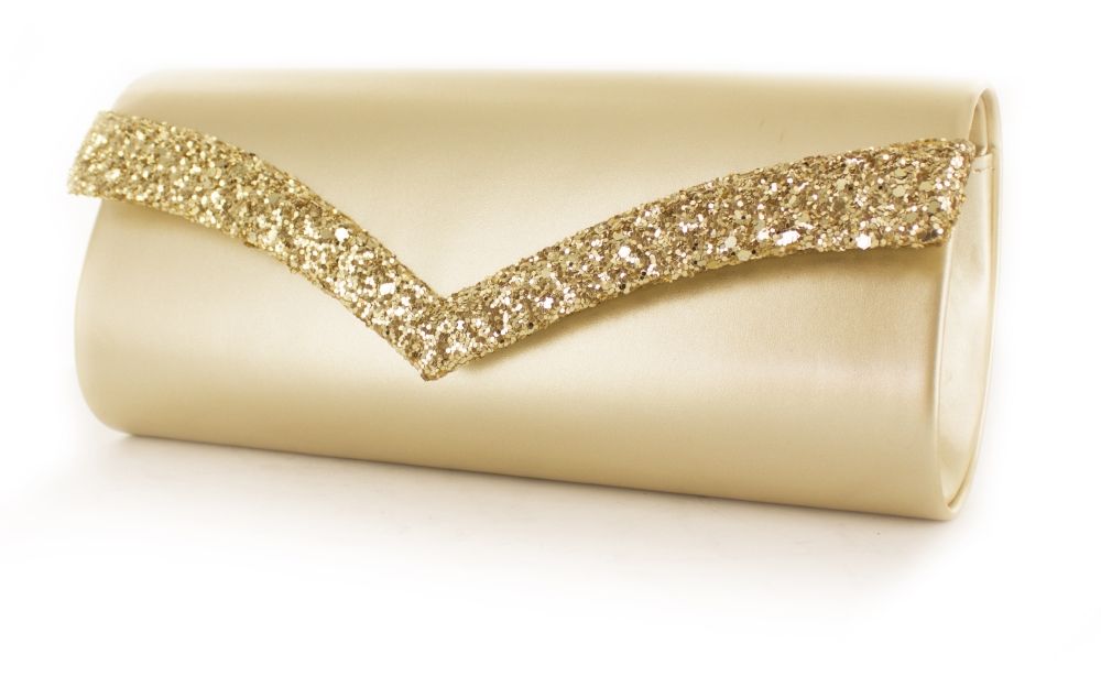 Tina gold - Glitter Handtasche