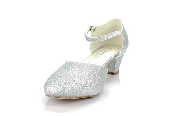 850 silber Glitter - White Lady D'orsay Pumps